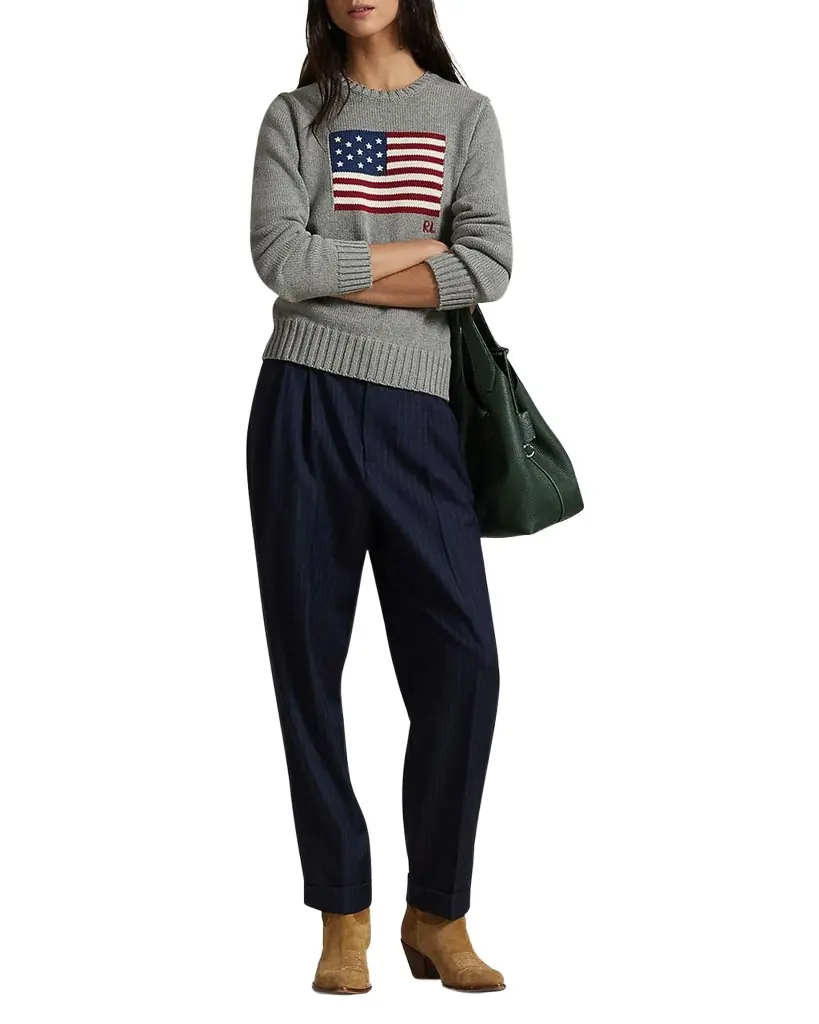 Polo Ralph Lauren Flag Cotton Crewneck Sweater | Image 1 Polo Ralph Lauren Flag Cotton Crewneck Sweater | Image 1