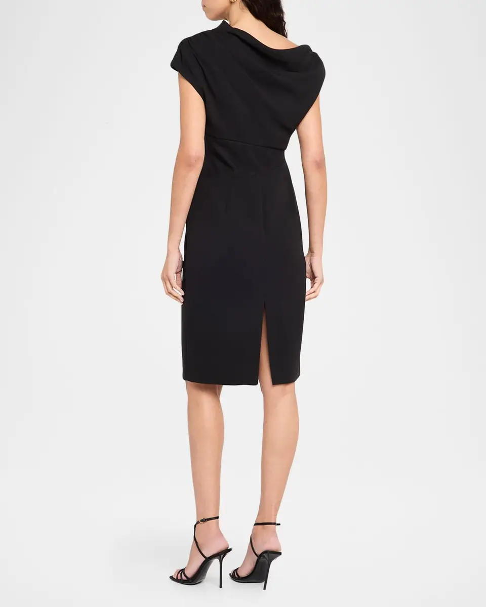 Aidan Mattox Draped One-Shoulder Jersey Knit Midi Dress | Thumbnail 2 Aidan Mattox Draped One-Shoulder Jersey Knit Midi Dress | Thumbnail 2