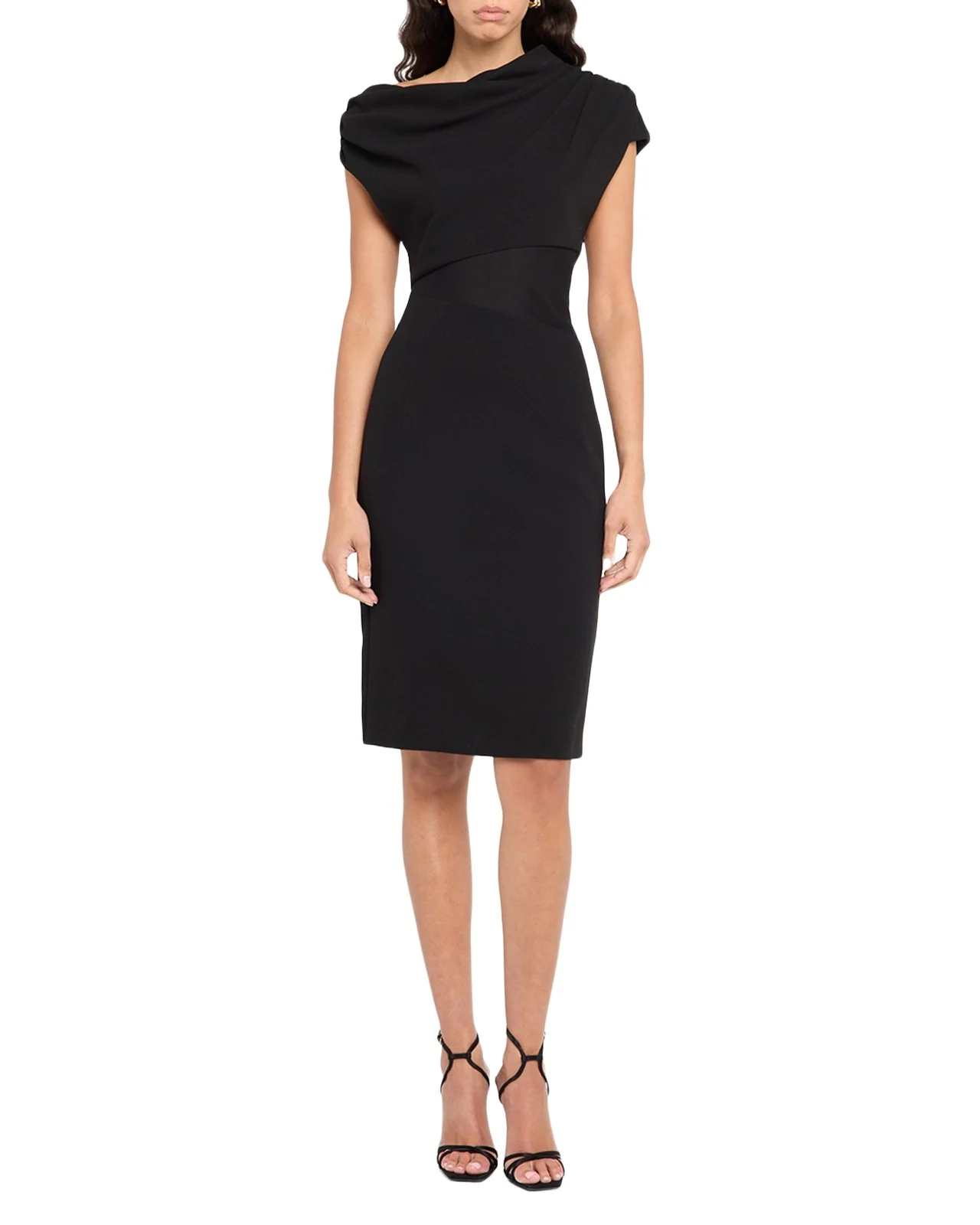 Draped One-Shoulder Jersey Knit Midi Dress Draped One-Shoulder Jersey Knit Midi Dress
