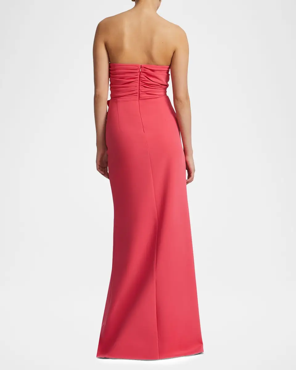 BCBGMAXAZRIA Flower Appliqué Strapless Gown | Thumbnail 2 BCBGMAXAZRIA Flower Appliqué Strapless Gown | Thumbnail 2