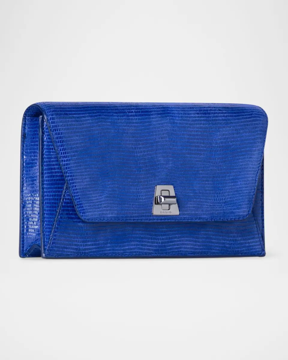 Akris Anouk Lizard-Print Clutch Bag w/ Chain | Thumbnail 2