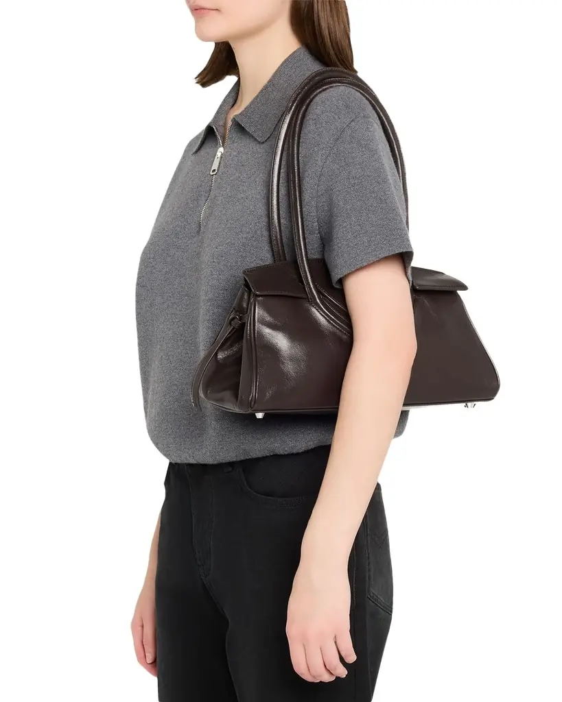 Staud Maude Polished Leather Shoulder Bag | Image 1 Staud Maude Polished Leather Shoulder Bag | Image 1