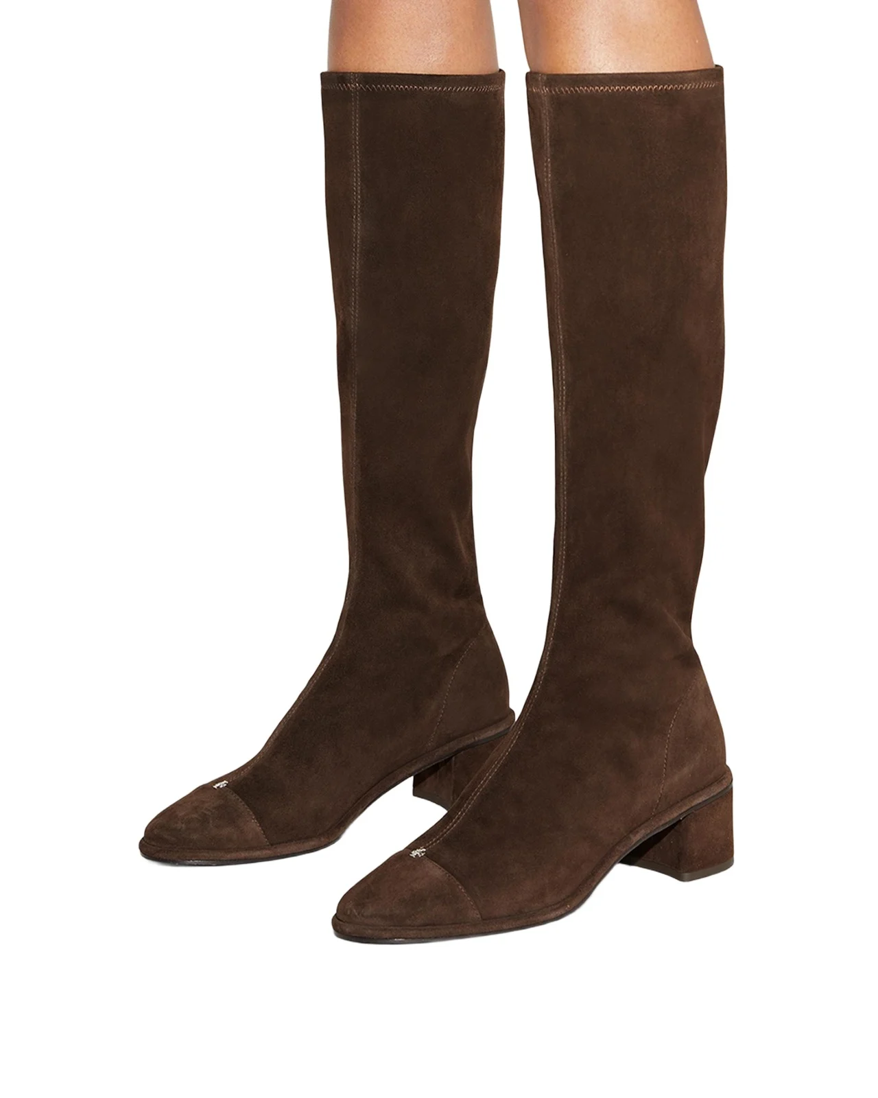 Cap-Toe Suede Knee-High Boots Cap-Toe Suede Knee-High Boots