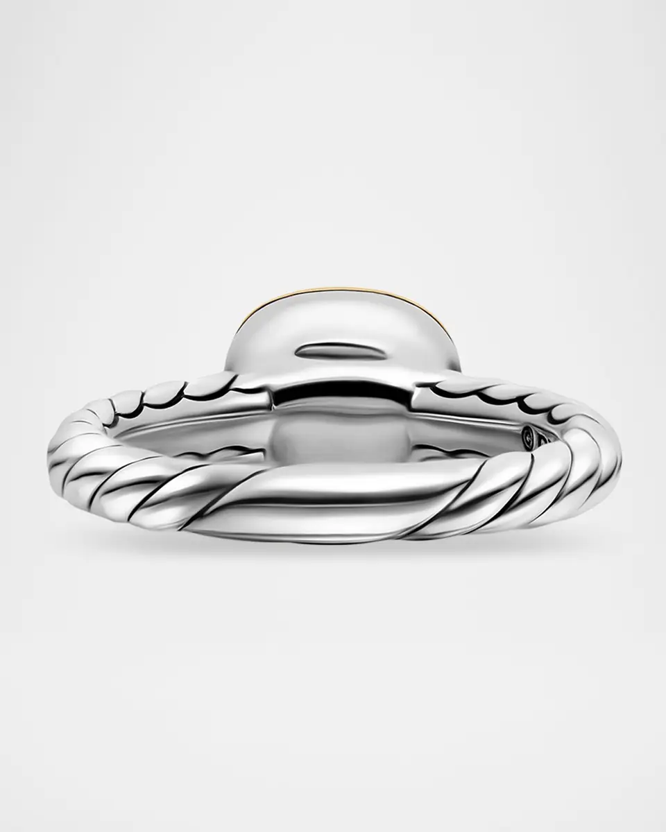 David Yurman DY Mercer Color Stone Ring with Sky Blue Topaz in Silver and 18K Gold, 7mm, Size 5 | Thumbnail 3 David Yurman DY Mercer Color Stone Ring with Sky Blue Topaz in Silver and 18K Gold, 7mm, Size 5 | Thumbnail 3