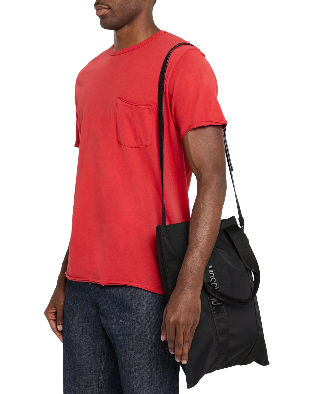 MOSCHINO Men's Logo-Strap Canvas Tote Bag