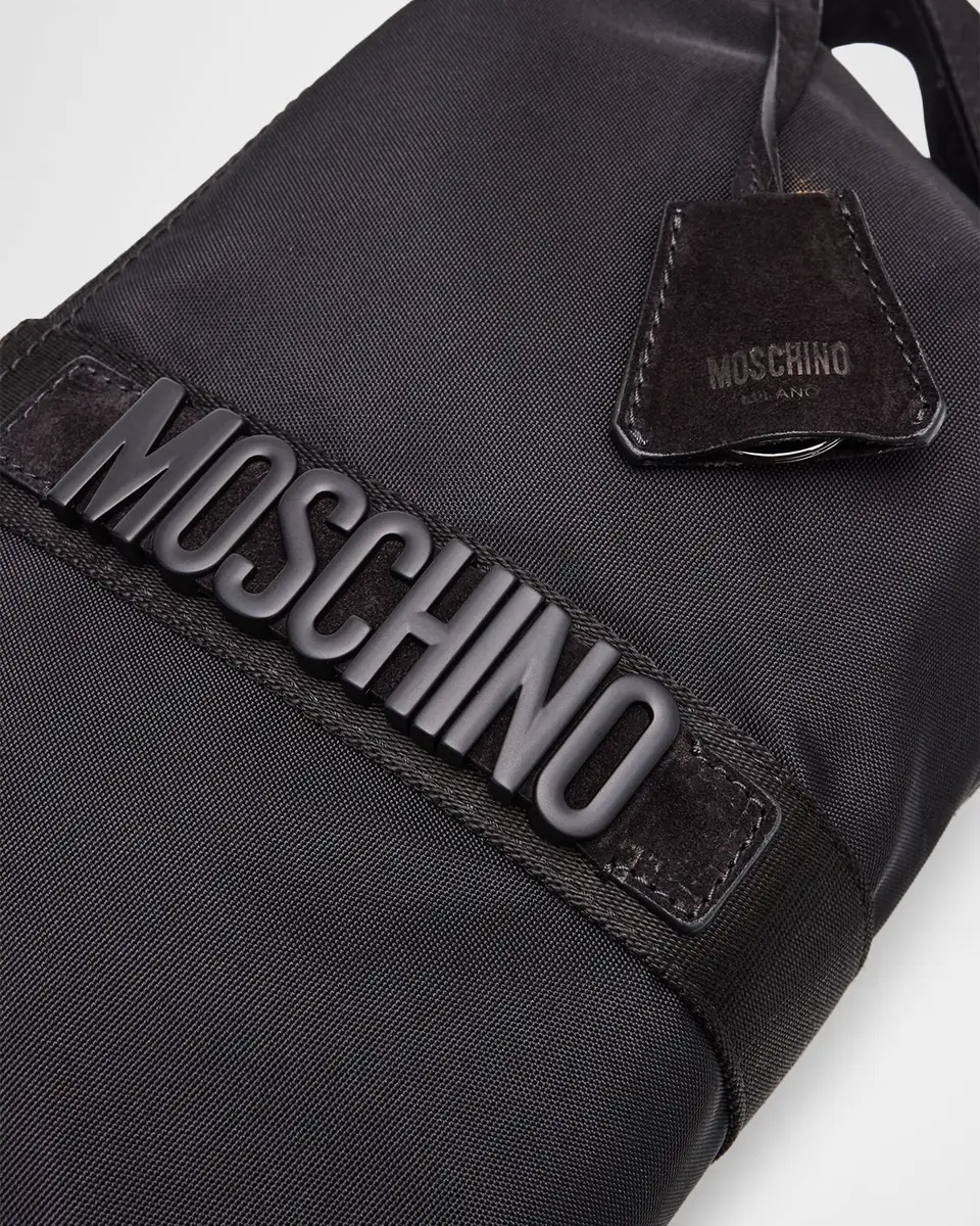 MOSCHINO Men's Canvas Crossbody Bag | Thumbnail 5 MOSCHINO Men's Canvas Crossbody Bag | Thumbnail 5