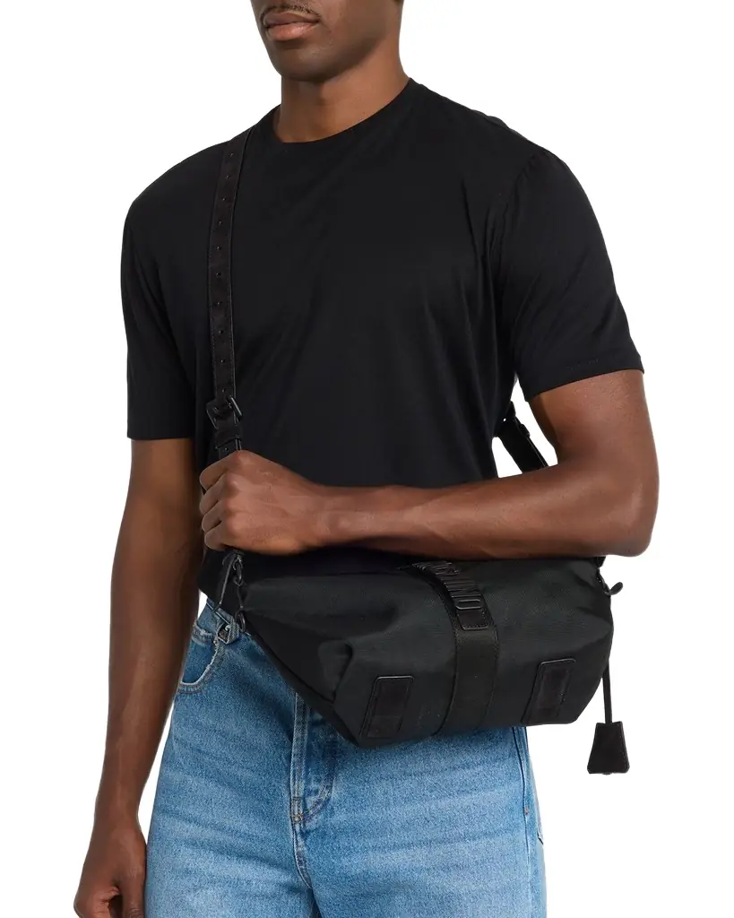 MOSCHINO Men's Canvas Crossbody Bag | Image 1 MOSCHINO Men's Canvas Crossbody Bag | Image 1