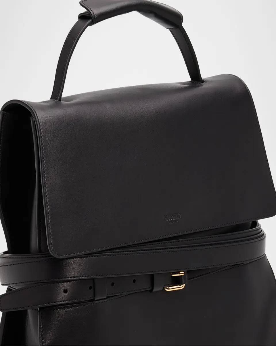 MOSCHINO Men's Tie Me Leather Backpack | Thumbnail 5 MOSCHINO Men's Tie Me Leather Backpack | Thumbnail 5