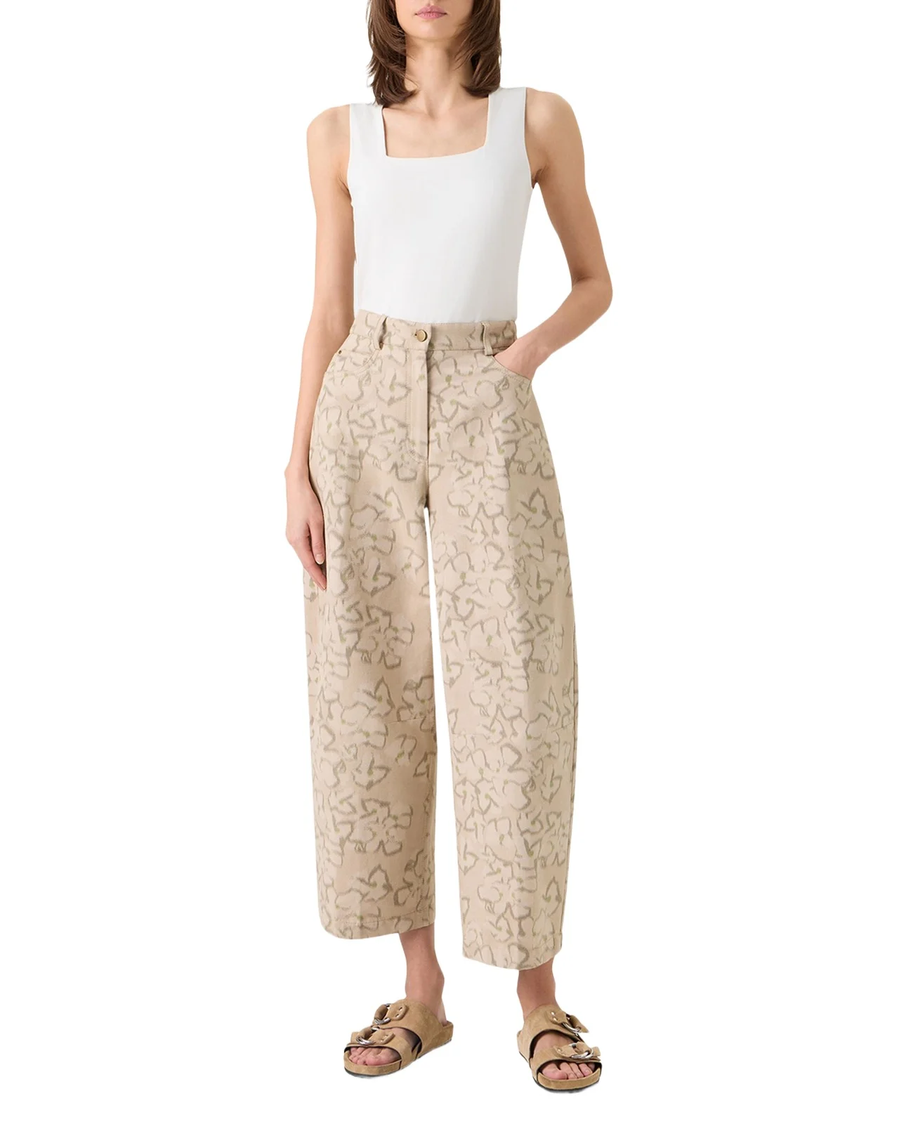Square-Neck Modal Stretch Jersey Tank Top Square-Neck Modal Stretch Jersey Tank Top