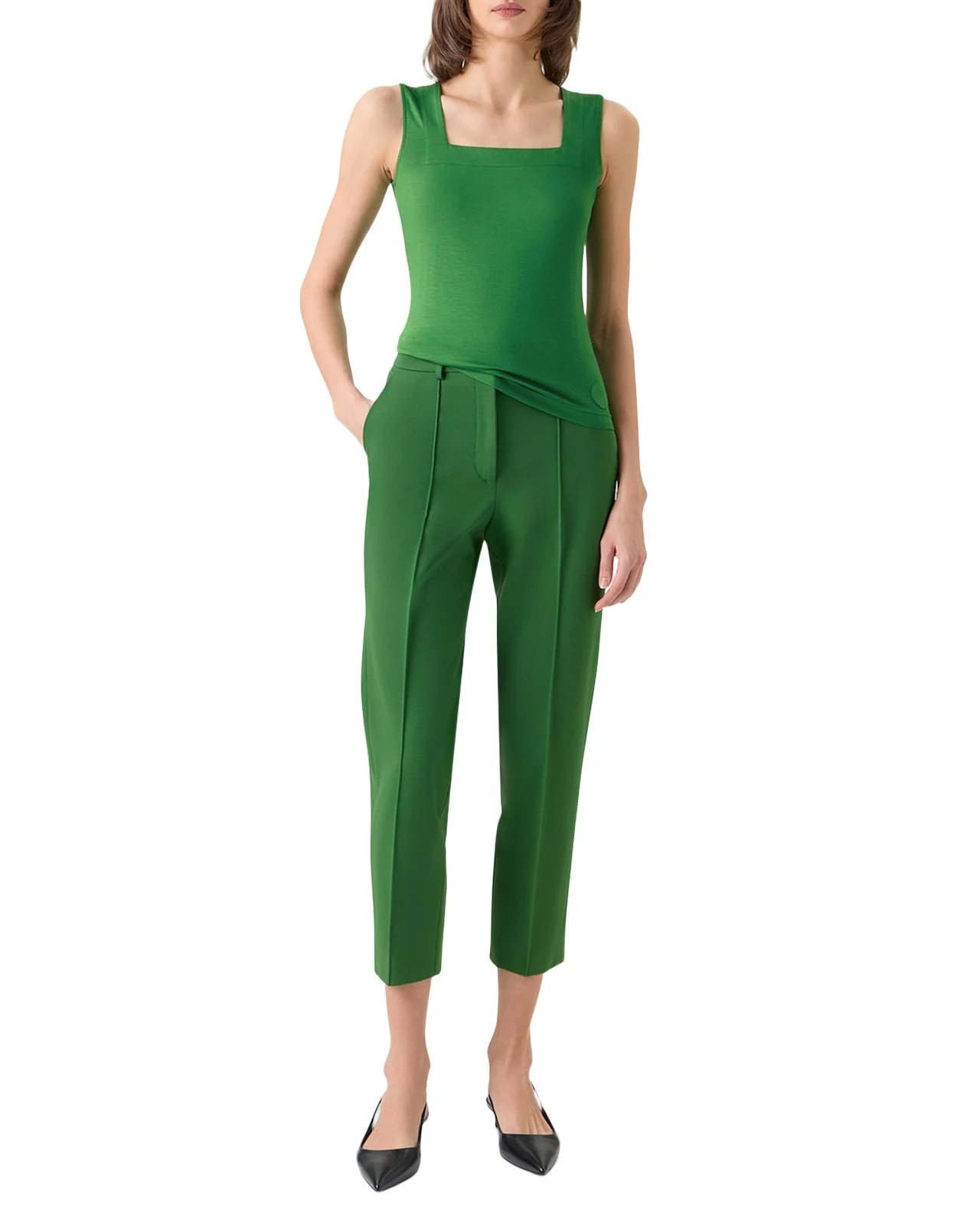 Square-Neck Modal Stretch Jersey Tank Top Square-Neck Modal Stretch Jersey Tank Top