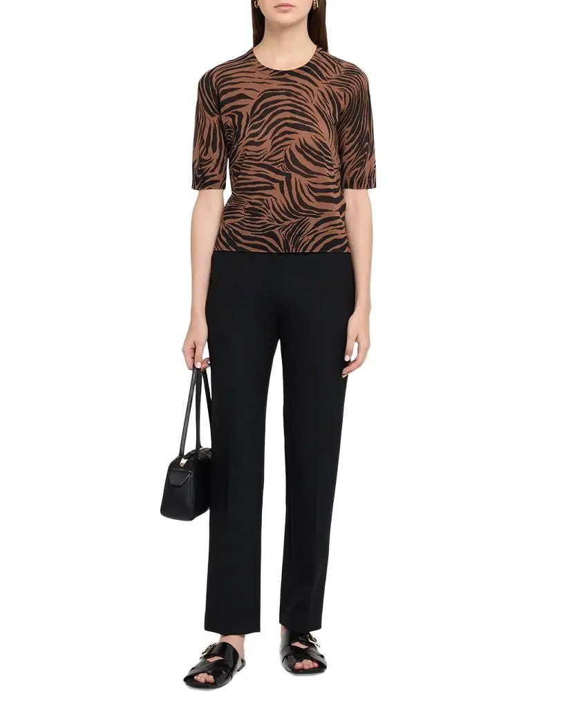 Max Mara Studio Mstago Zebra Cotton Top | Image 1 Max Mara Studio Mstago Zebra Cotton Top | Image 1