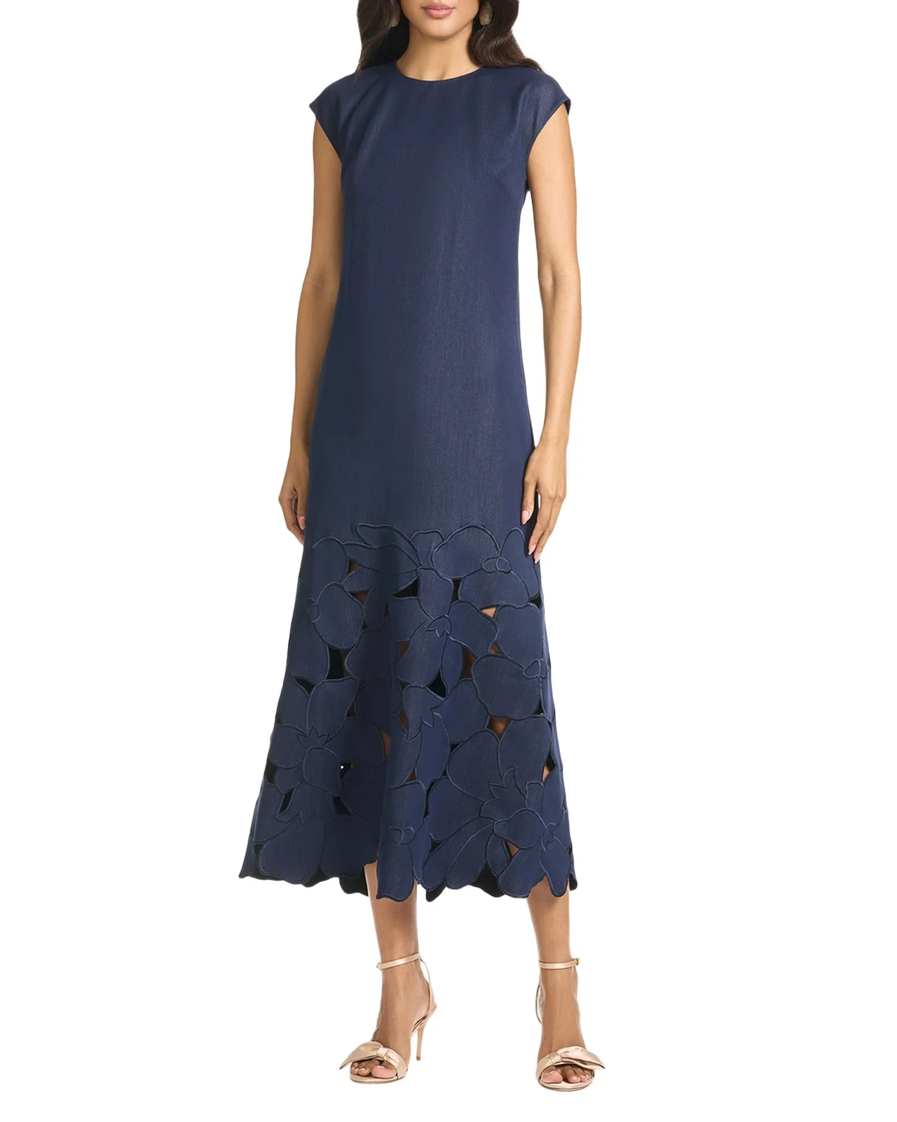 Sabette Embroidered Midi Dress