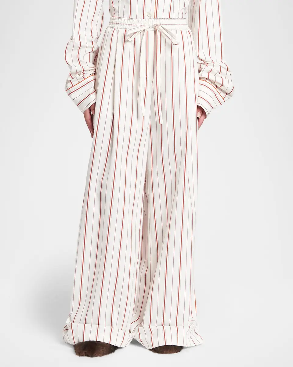 Dolce & Gabbana Striped Cotton Wide-Leg Pull-On Pajama Pants | Thumbnail 3 Dolce & Gabbana Striped Cotton Wide-Leg Pull-On Pajama Pants | Thumbnail 3