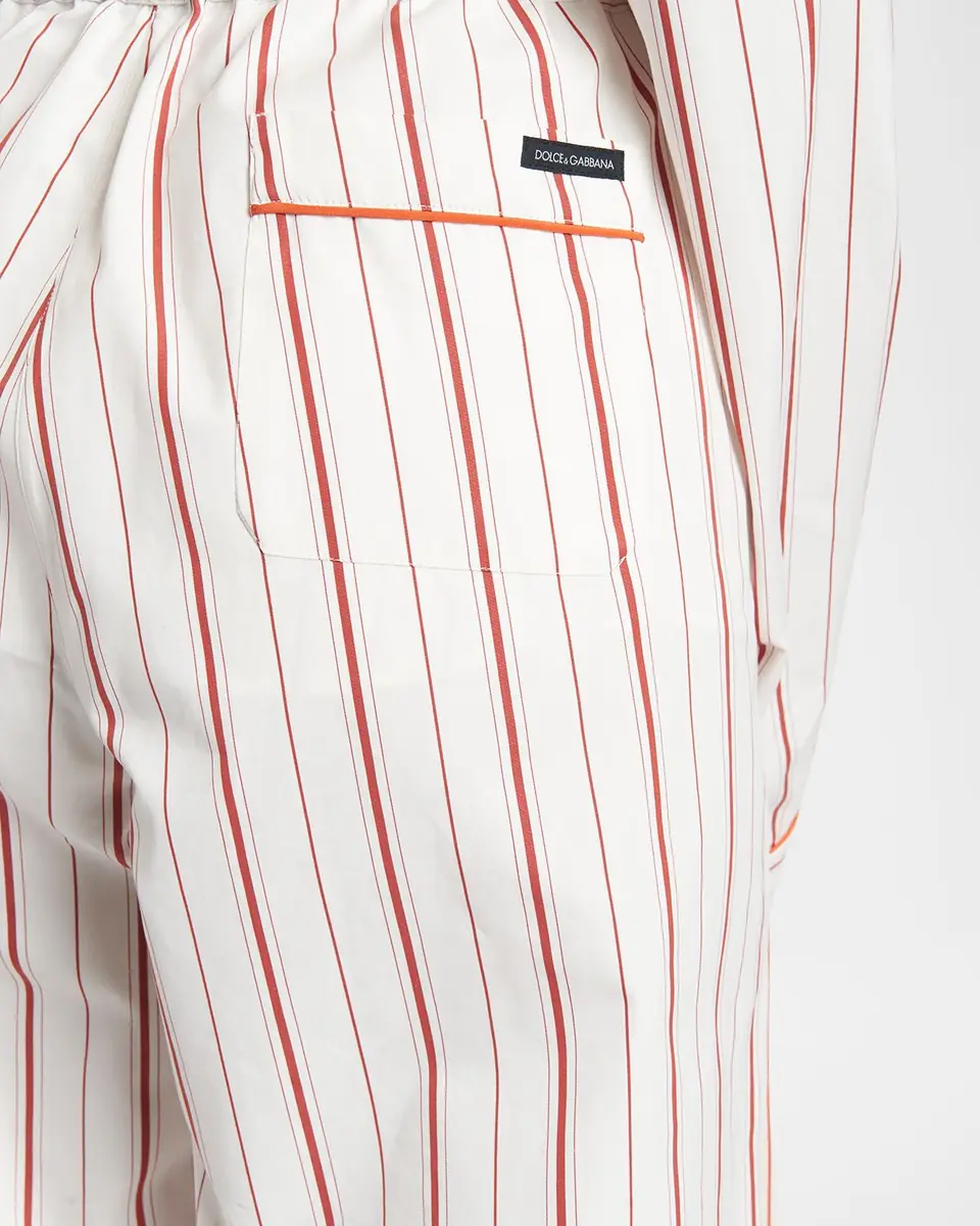 Dolce & Gabbana Striped Cotton Wide-Leg Pull-On Pajama Pants | Thumbnail 4 Dolce & Gabbana Striped Cotton Wide-Leg Pull-On Pajama Pants | Thumbnail 4
