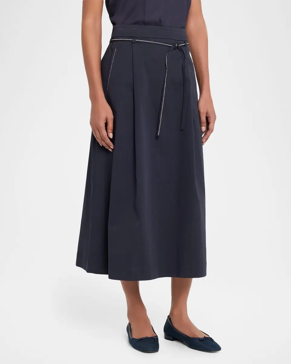 Peserico Belted Pleated-Front Midi-Skirt | Thumbnail 3 Peserico Belted Pleated-Front Midi-Skirt | Thumbnail 3
