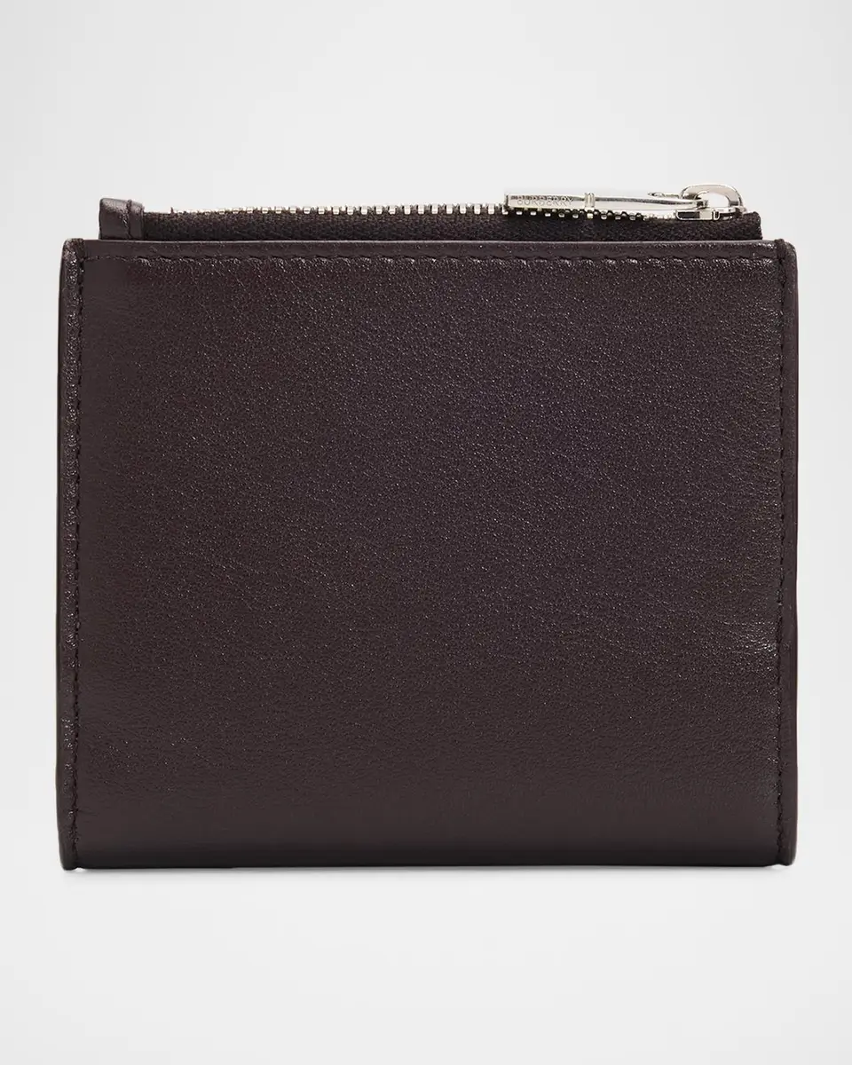 Burberry Men's Pop Check Leather Bifold Zip Wallet | Thumbnail 4