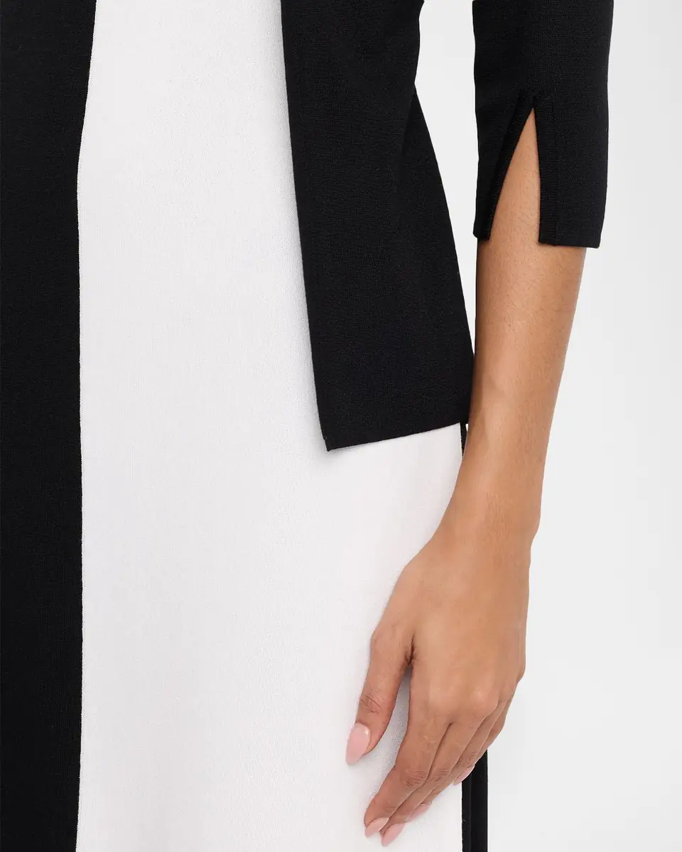 Misook A-Line Colorblock Soft Knit Dress | Thumbnail 4 Misook A-Line Colorblock Soft Knit Dress | Thumbnail 4
