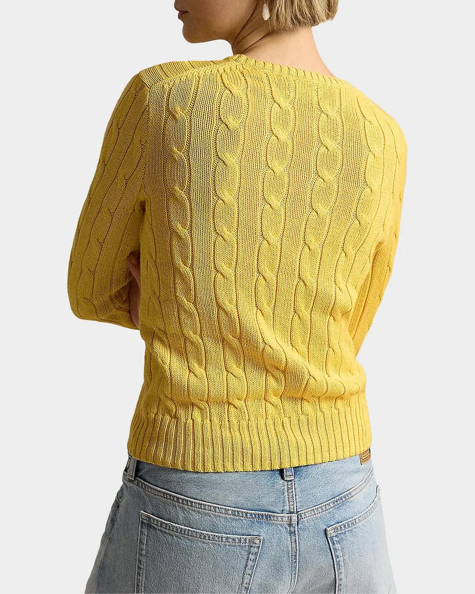 Polo Ralph Lauren Cable-Knit Cotton Crewneck Sweater | Thumbnail 3