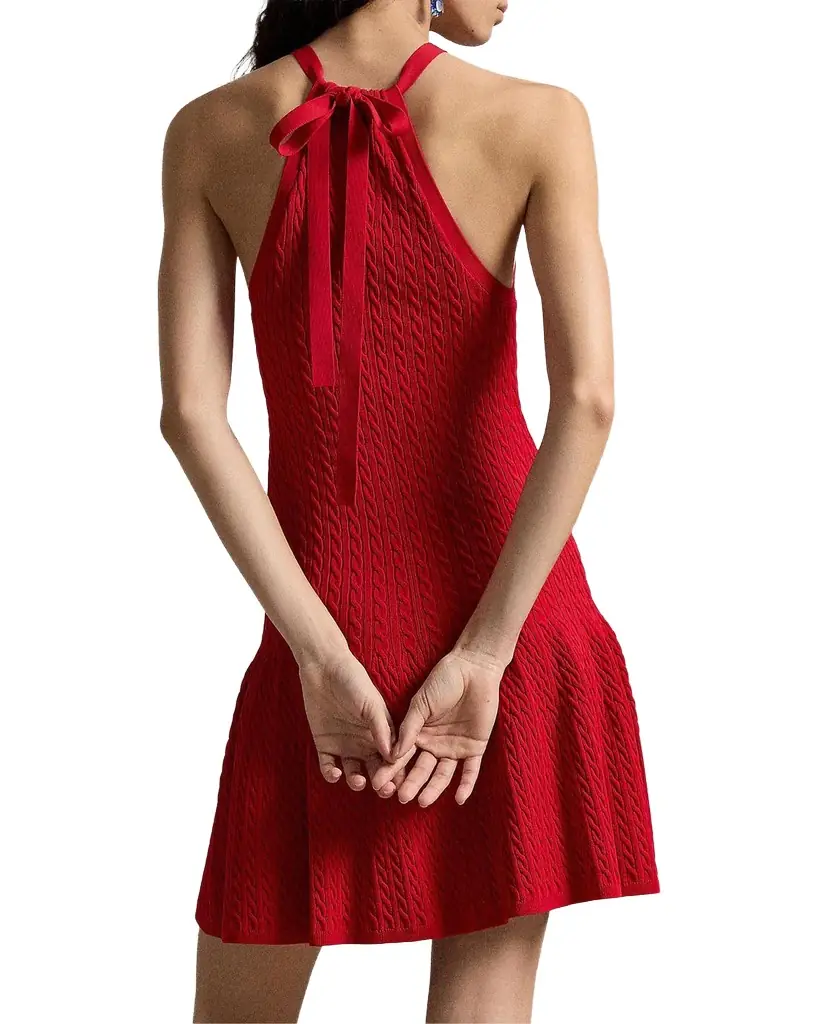 Cable-Knit Halter Dress Cable-Knit Halter Dress