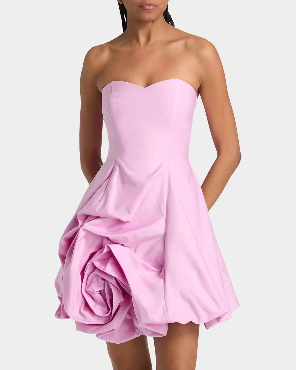 As It May Rosalie Strapless Rosette Mini Dress | Thumbnail 3