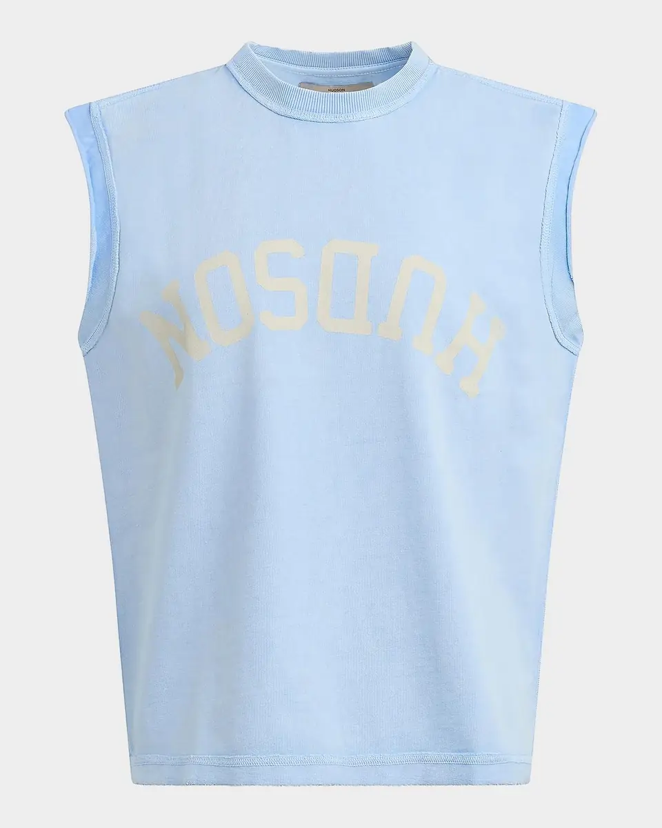 Hudson Men's Leo Cotton Cut-Off Logo Tank Top | Thumbnail 3