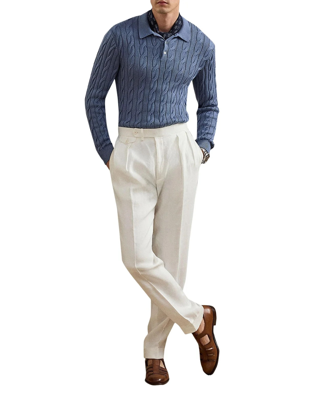Men's Gregory Hand-Tailored Linen Trousers Men's Gregory Hand-Tailored Linen Trousers