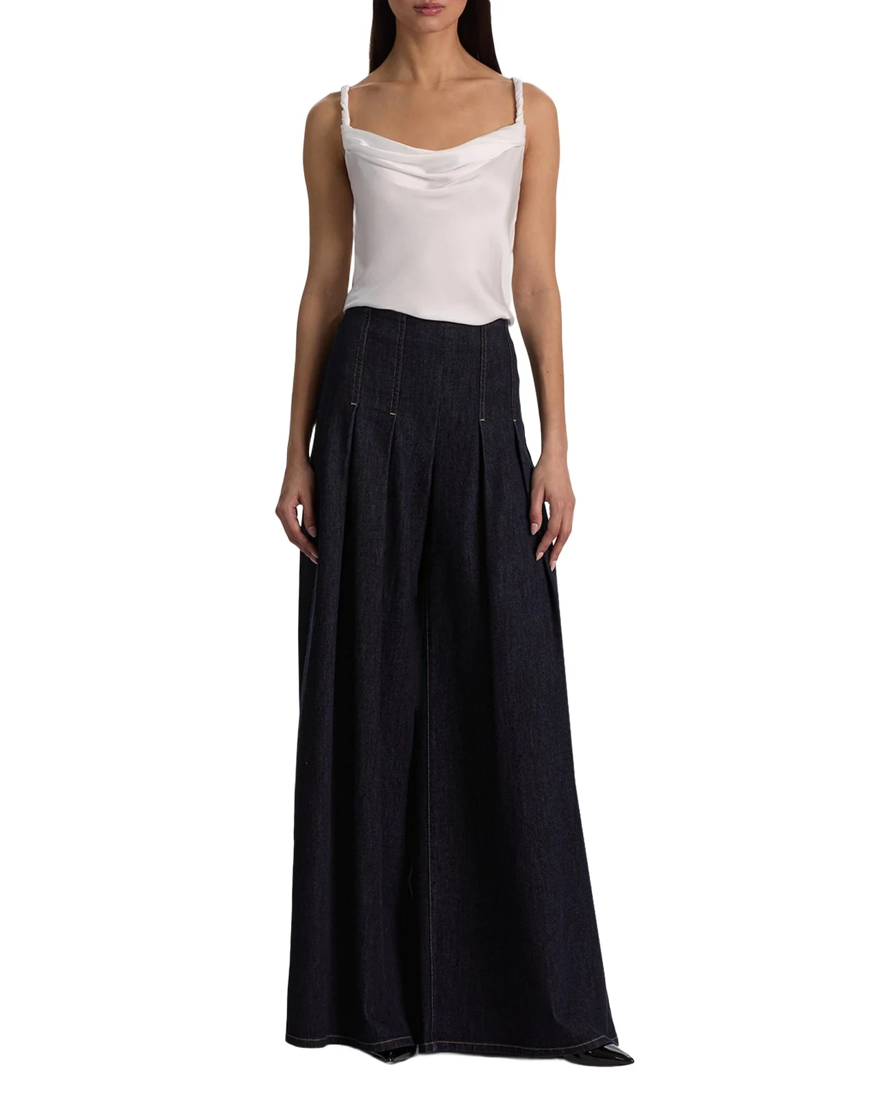 Monique Twist Strap Cowl-Neck Blouse Monique Twist Strap Cowl-Neck Blouse