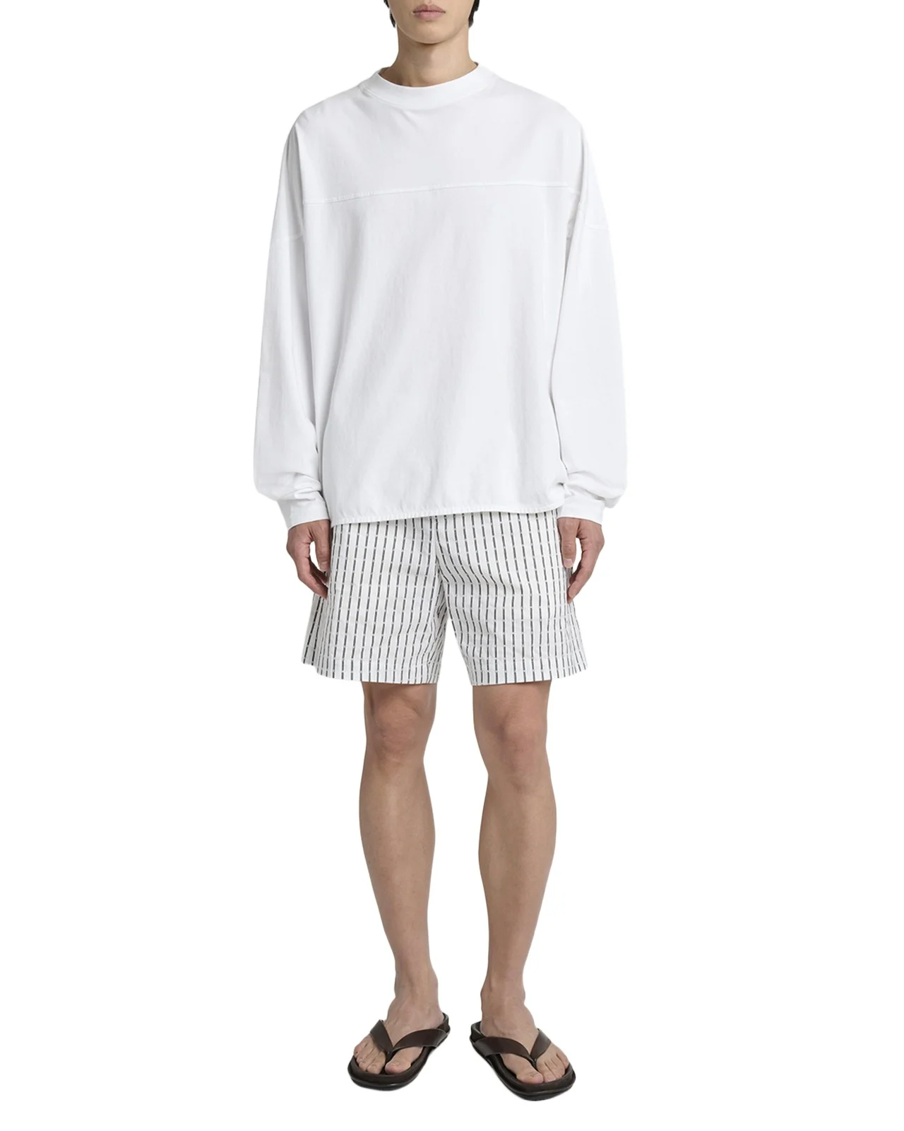 Men's Embroidered Logo Long-Sleeve Crewneck T-Shirt Men's Embroidered Logo Long-Sleeve Crewneck T-Shirt