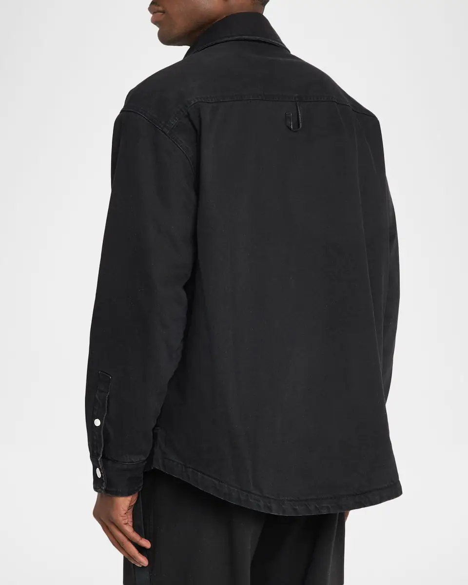 Jacquemus Men's La Chemise Black Denim Button-Down Shirt | Thumbnail 2 Jacquemus Men's La Chemise Black Denim Button-Down Shirt | Thumbnail 2