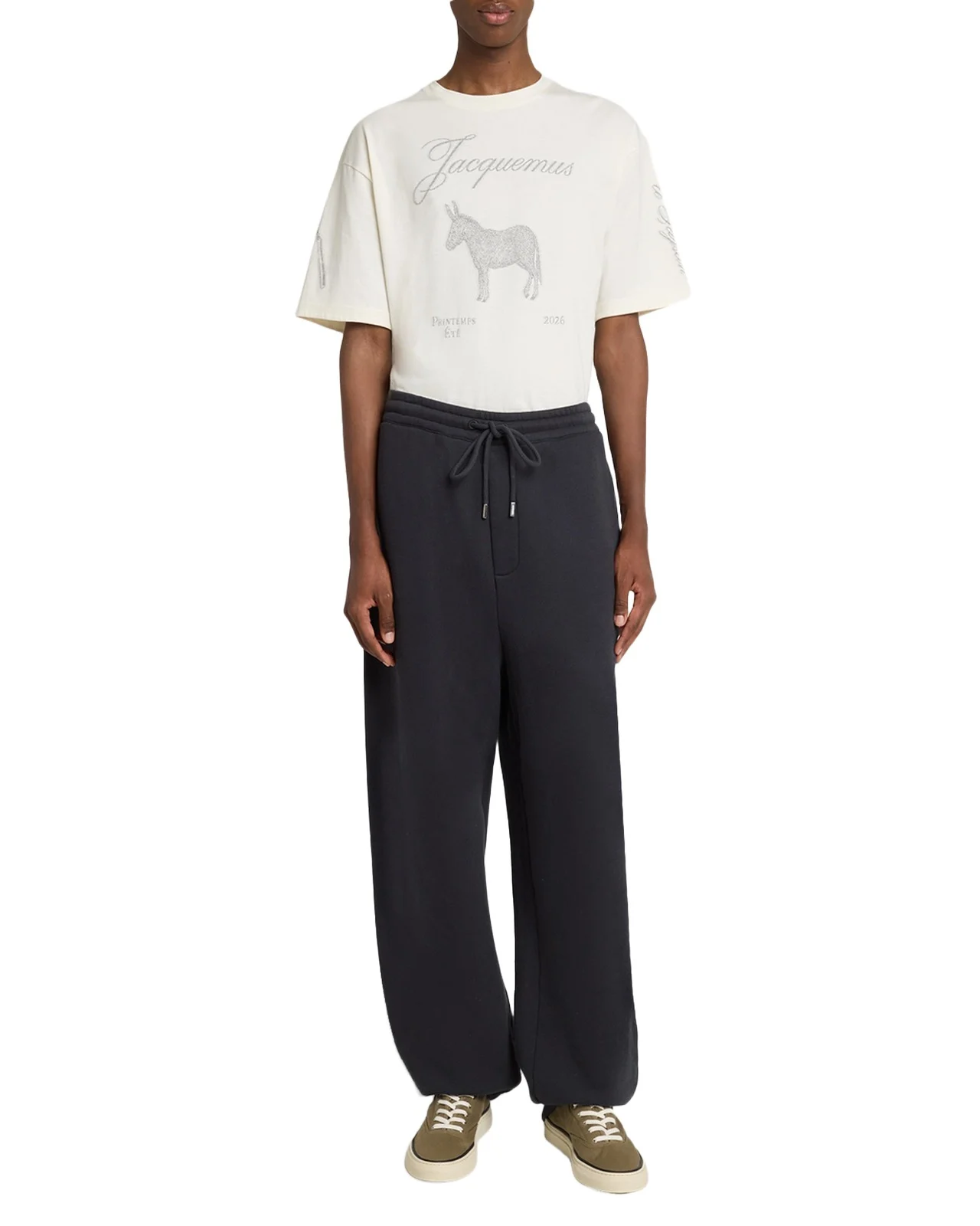 Men's Cotton Rosemary-Patch Jogging Sweatpants Men's Cotton Rosemary-Patch Jogging Sweatpants