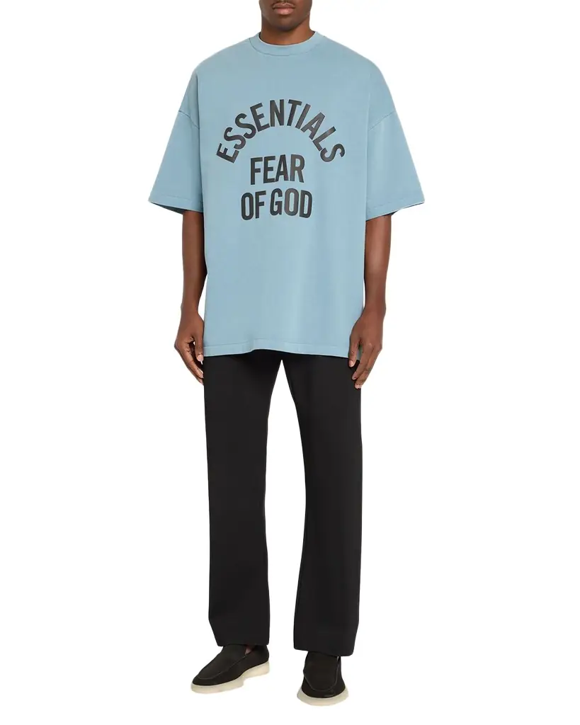 Fear of God Essentials Men's Campus 90s Cotton T-Shirt | Image 1 Fear of God Essentials Men's Campus 90s Cotton T-Shirt | Image 1