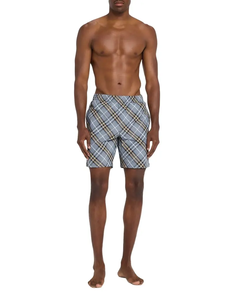 Burberry Men 's Check Nylon Swim Trunks | Image 1 Burberry Men 's Check Nylon Swim Trunks | Image 1
