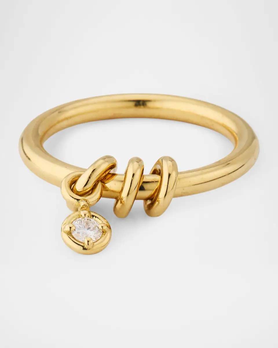 Spinelli Kilcollin Pia Round Diamond Yellow Gold Ring | Thumbnail 2 Spinelli Kilcollin Pia Round Diamond Yellow Gold Ring | Thumbnail 2