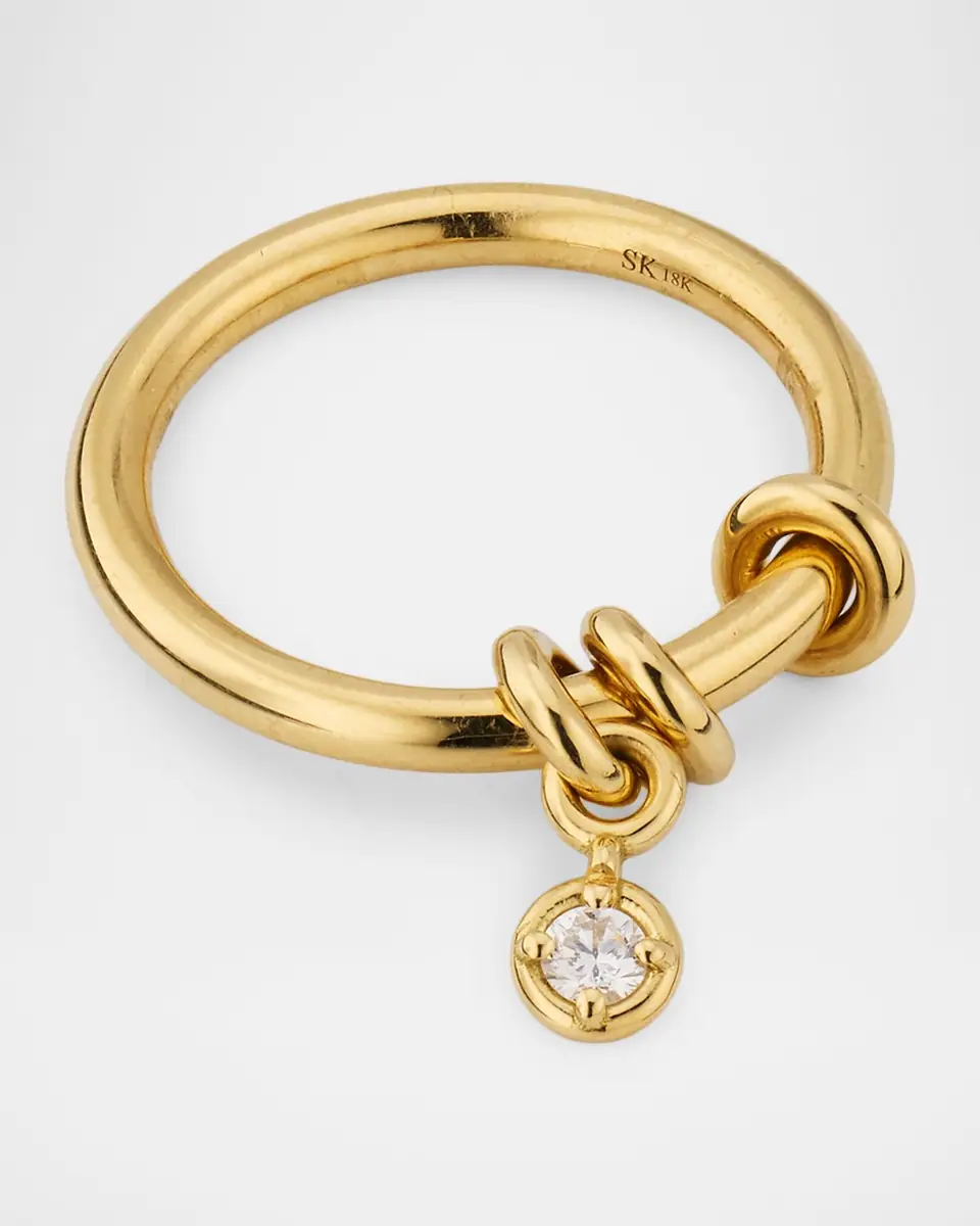 Spinelli Kilcollin Pia Round Diamond Yellow Gold Ring | Thumbnail 3 Spinelli Kilcollin Pia Round Diamond Yellow Gold Ring | Thumbnail 3
