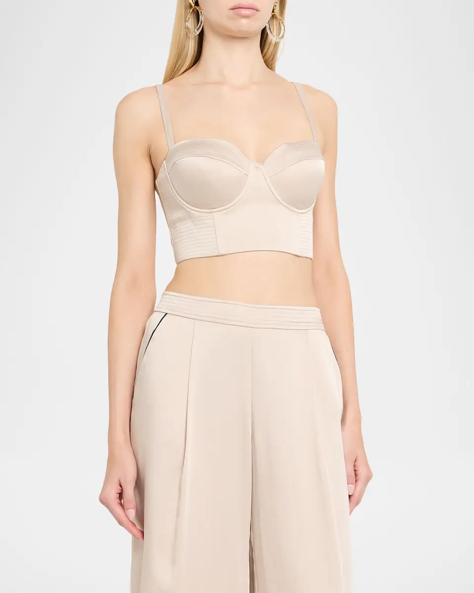 L'Agence Nysa Satin Bustier Top | Thumbnail 3 L'Agence Nysa Satin Bustier Top | Thumbnail 3