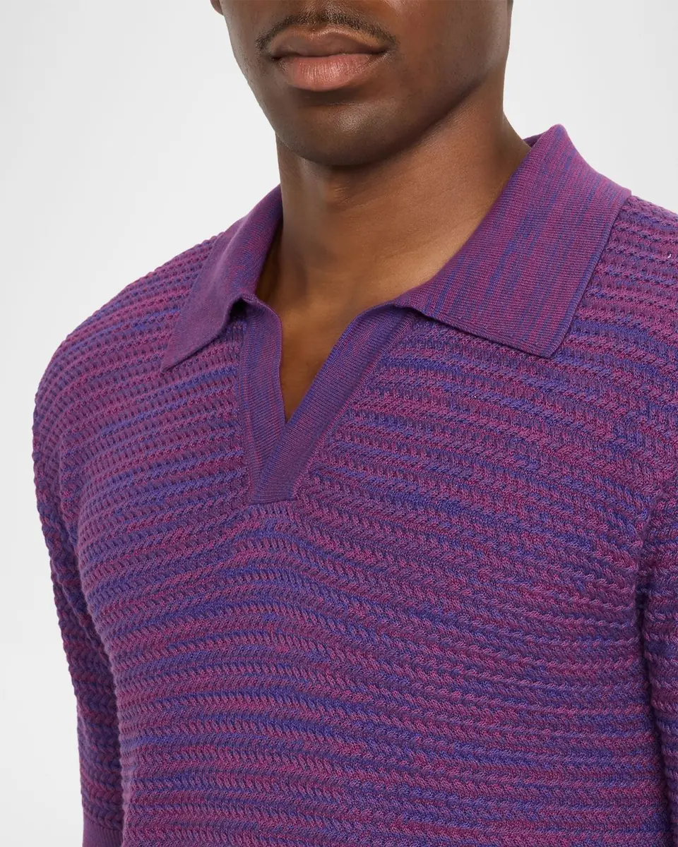 Etro en's Johnny Collar Open-Knit Polo Sweater | Thumbnail 4 Etro en's Johnny Collar Open-Knit Polo Sweater | Thumbnail 4
