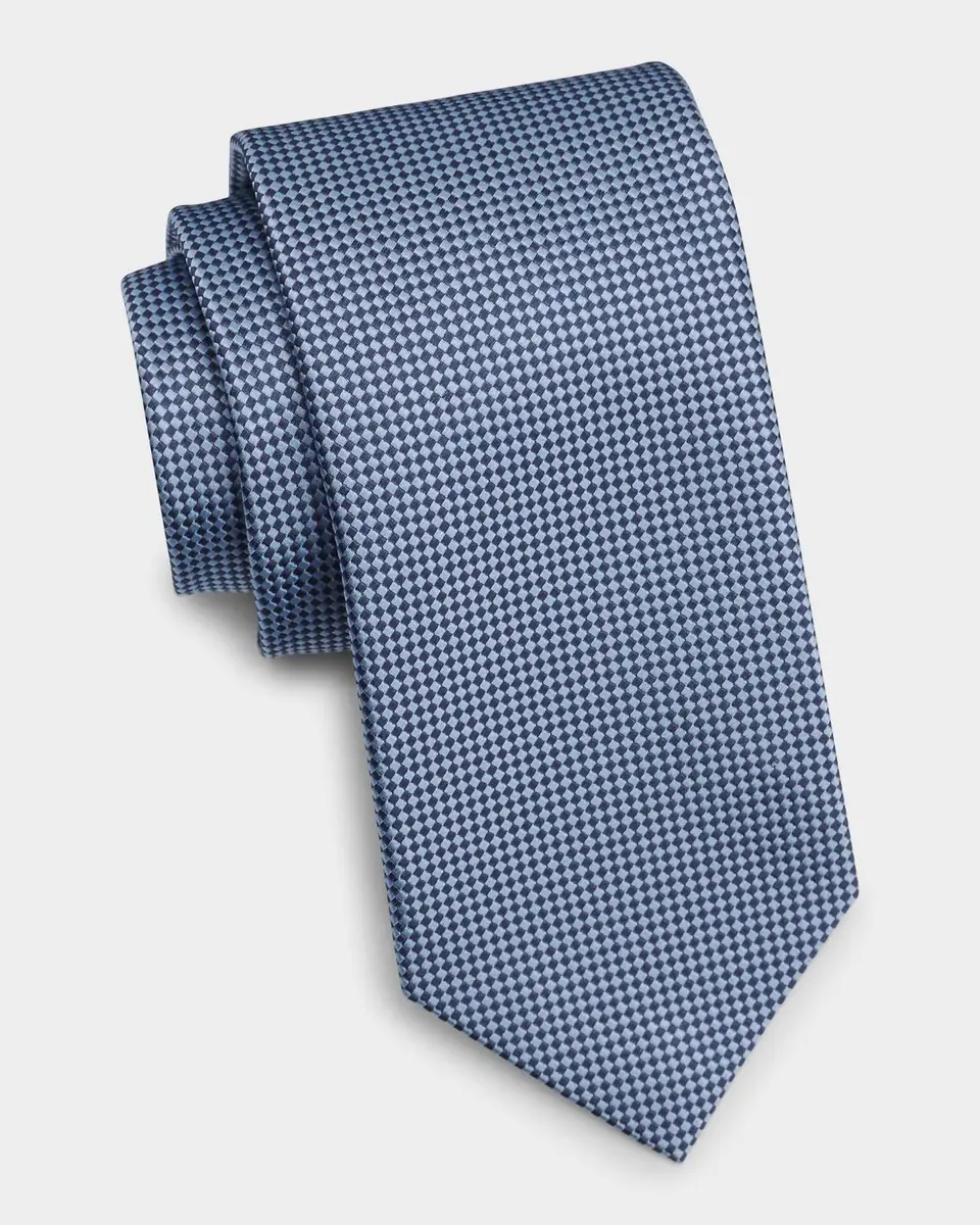 Isaia Men's Micro-Check Silk Tie | Thumbnail 3 Isaia Men's Micro-Check Silk Tie | Thumbnail 3