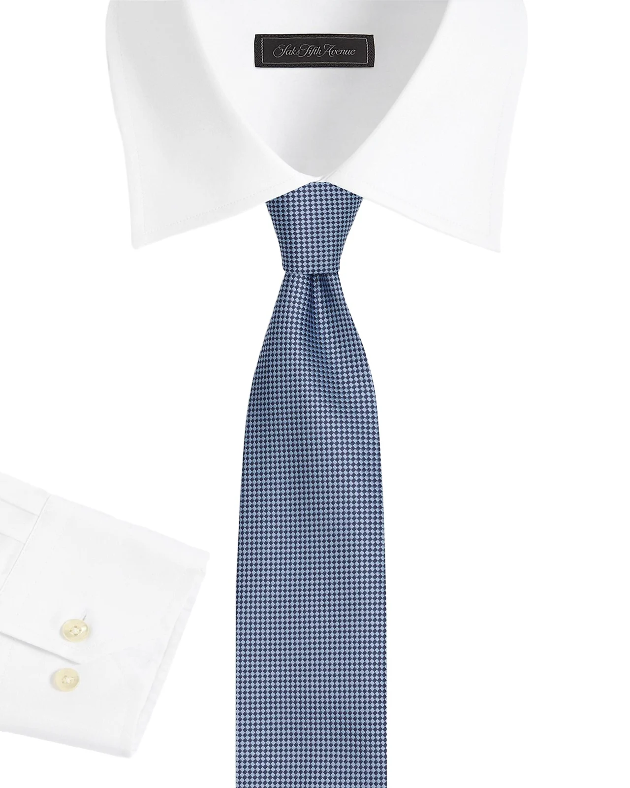 Isaia Men's Micro-Check Silk Tie