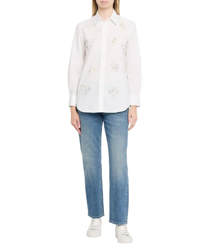 Libertine Porcelain Garden Cotton Poplin Button-Down Shirt | Image 1 Libertine Porcelain Garden Cotton Poplin Button-Down Shirt | Image 1