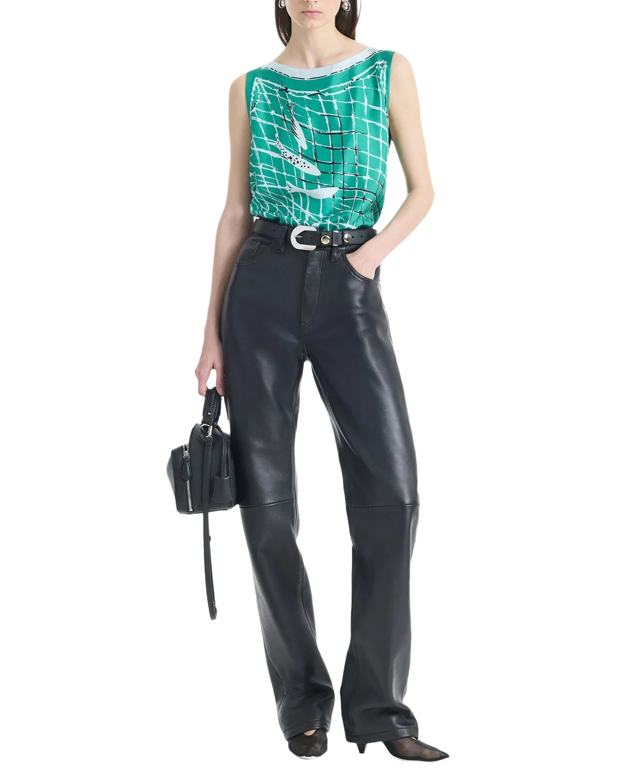 Siggi Sleeveless Side-Tie Silk Top Siggi Sleeveless Side-Tie Silk Top