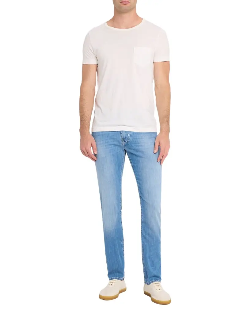 Jacob Cohen Men's Faded Slim Fit Five-Pocket Jeans | Image 1 Jacob Cohen Men's Faded Slim Fit Five-Pocket Jeans | Image 1