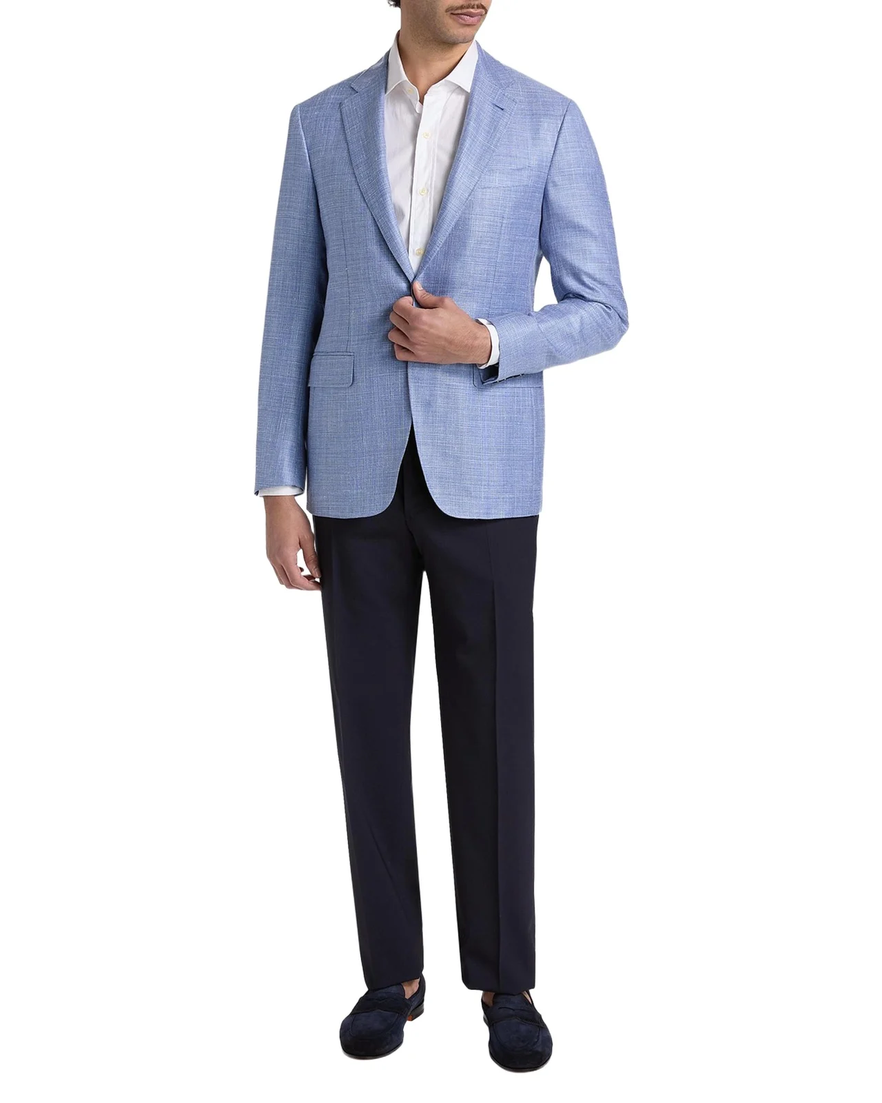 Men's Kei Wool, Silk and Linen Two-Button Blazer Men's Kei Wool, Silk and Linen Two-Button Blazer