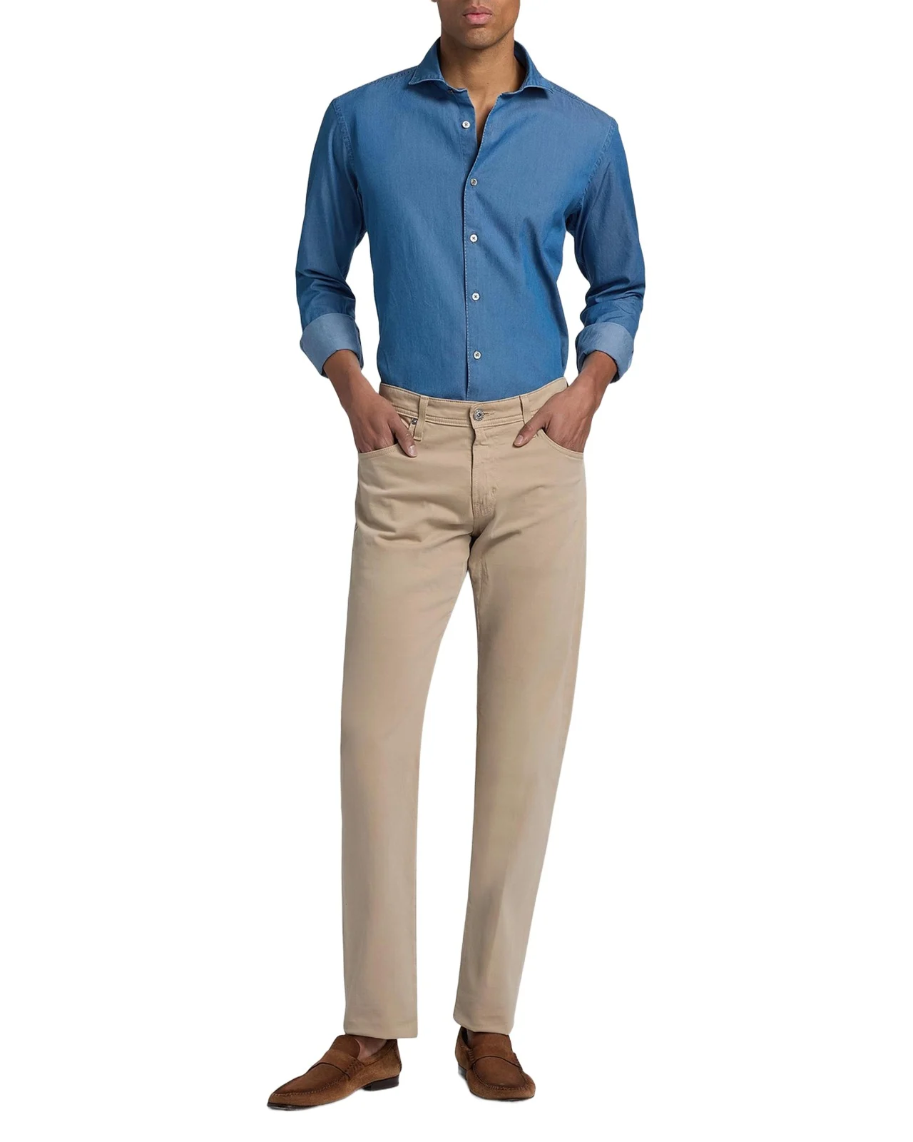 Men's Cotton Chambray Sport Shirt
