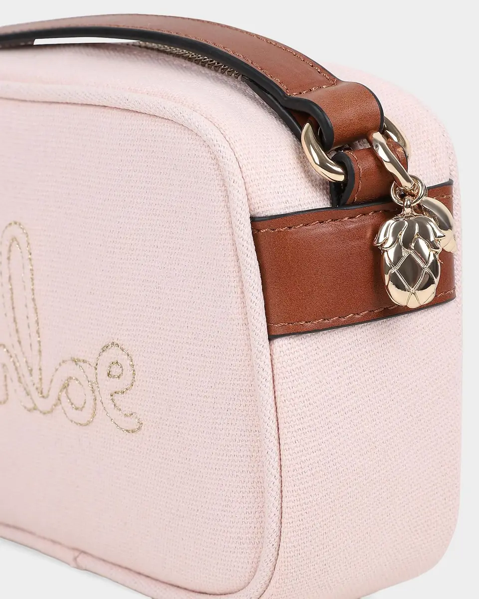 Chloé Girl's Logo-Embroidered Canvas Crossbody Bag | Thumbnail 3 Chloé Girl's Logo-Embroidered Canvas Crossbody Bag | Thumbnail 3