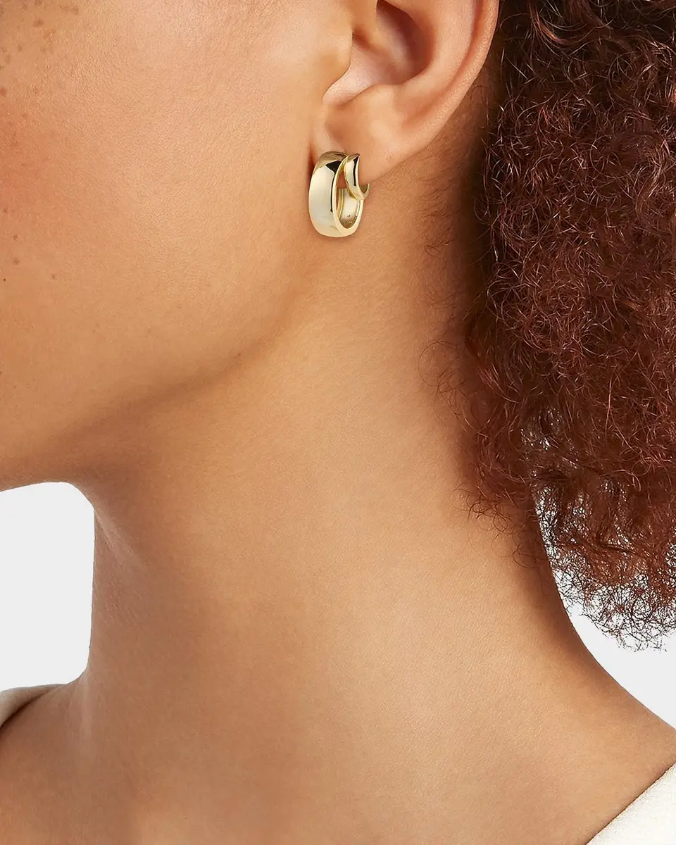 Shashi Double Hoop Earrings | Image 1 Shashi Double Hoop Earrings | Image 1