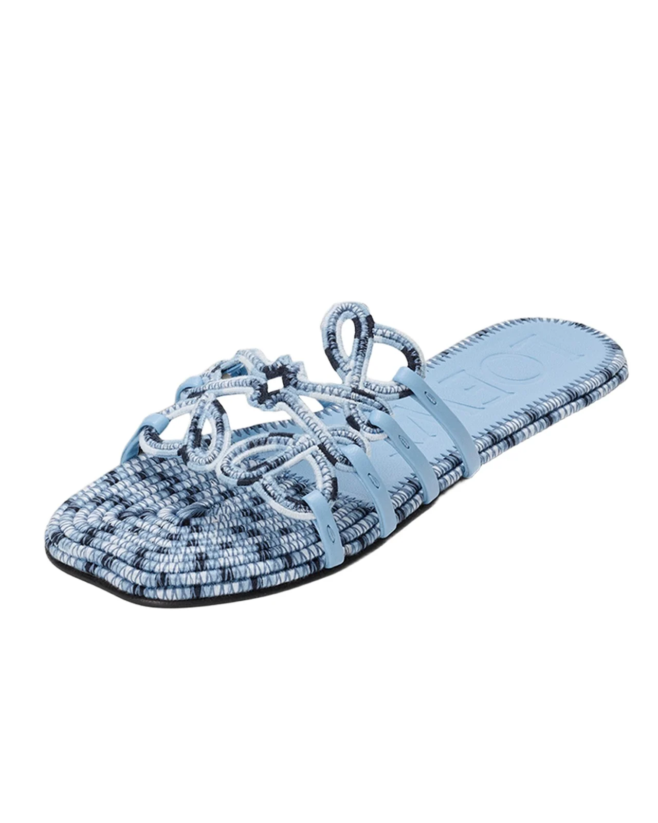 x Paula's Ibiza Petal Anagram Crochet Flat Slide Sandals