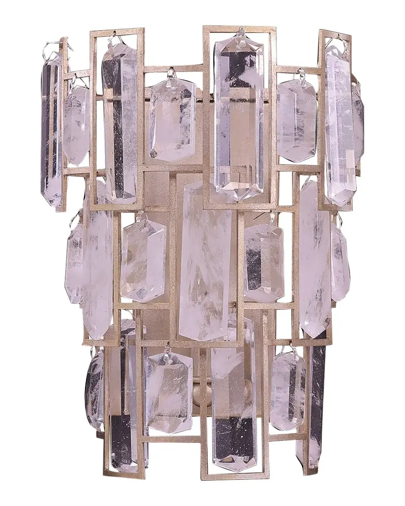 John-Richard Collection Sovereign 13" Crystal Wall Sconce | Image 1 John-Richard Collection Sovereign 13" Crystal Wall Sconce | Image 1