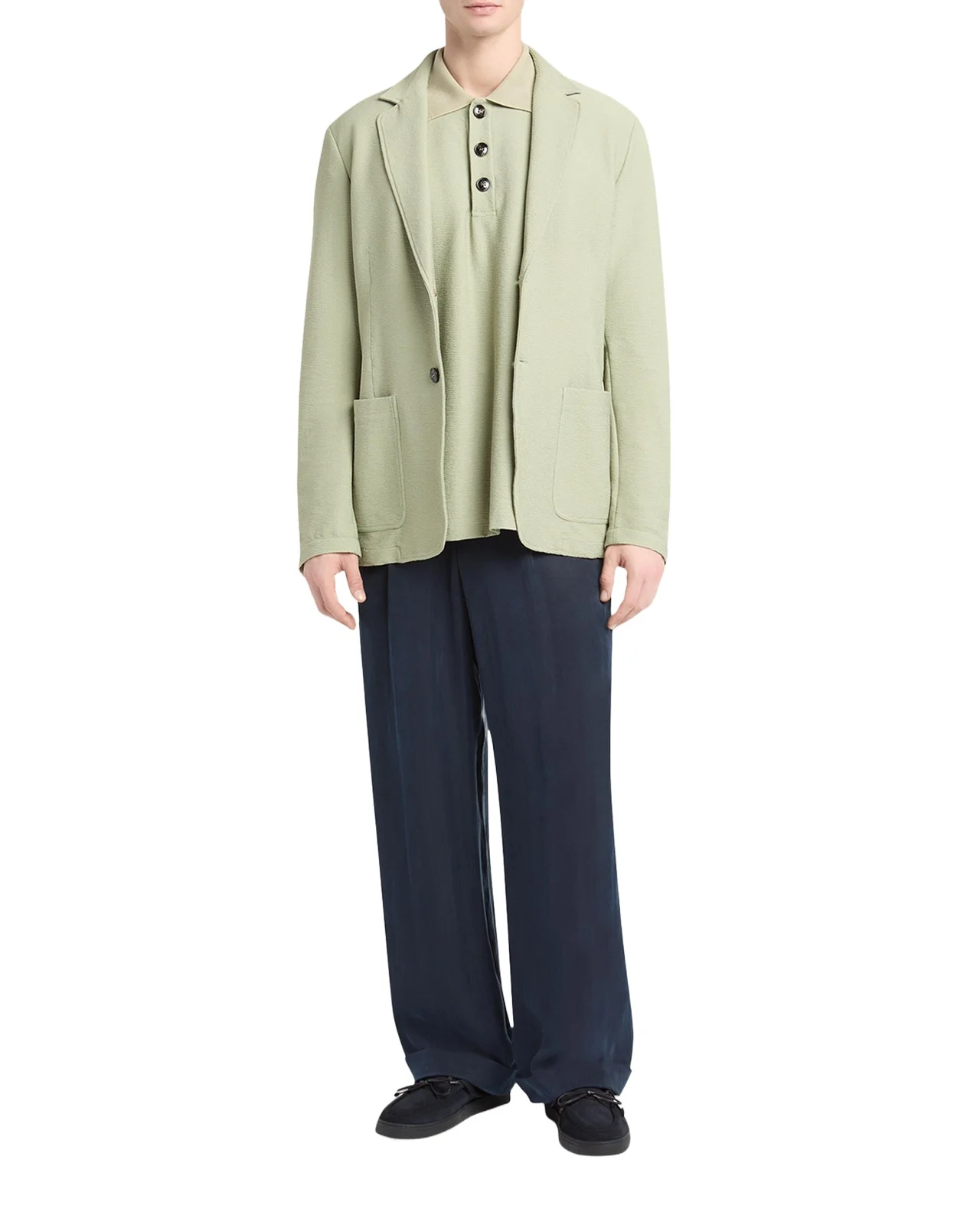 Giorgio Armani Men's Seersucker Patch-Pocket Blazer
