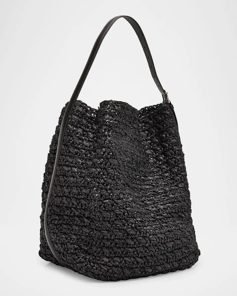 TOTEME Belted Paper Raffia Tote Bag | Thumbnail 3 TOTEME Belted Paper Raffia Tote Bag | Thumbnail 3