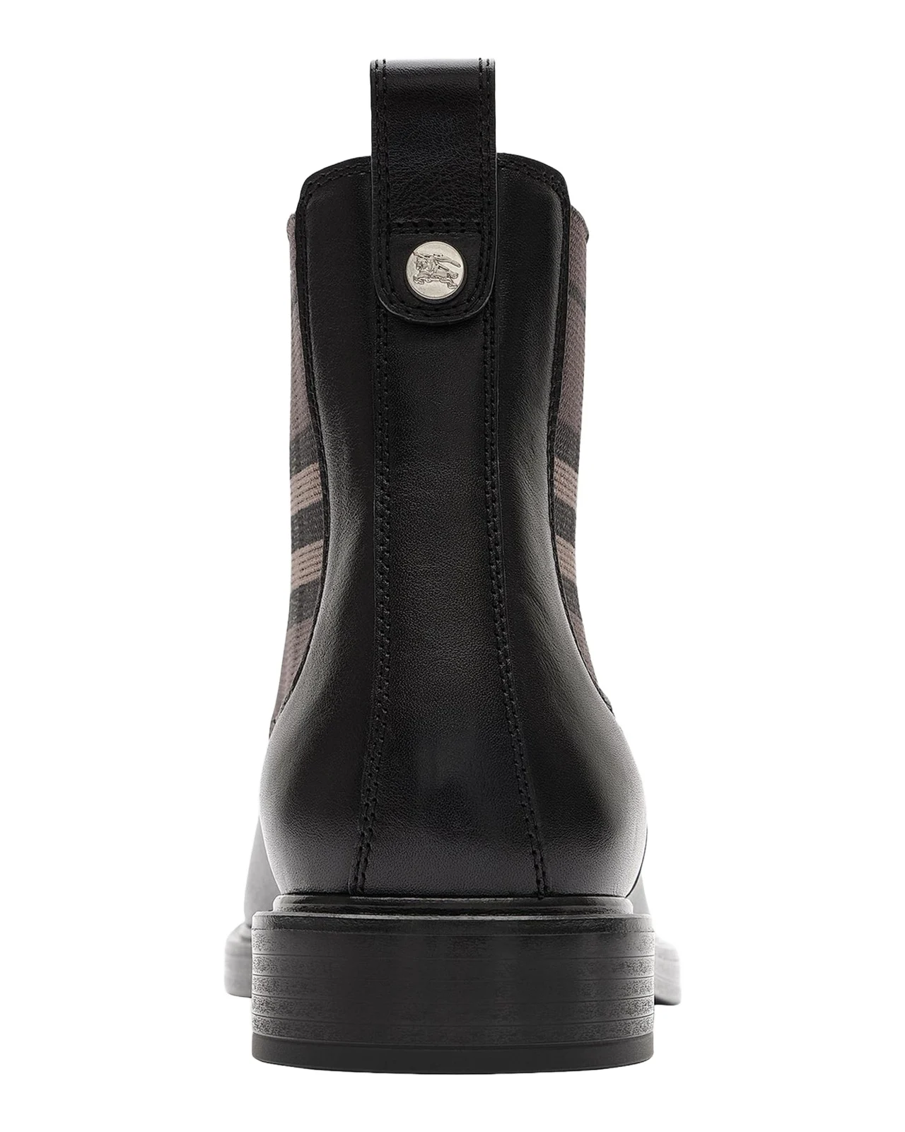 Burberry Men's Pembroke Leather & Check Chelsea Boots